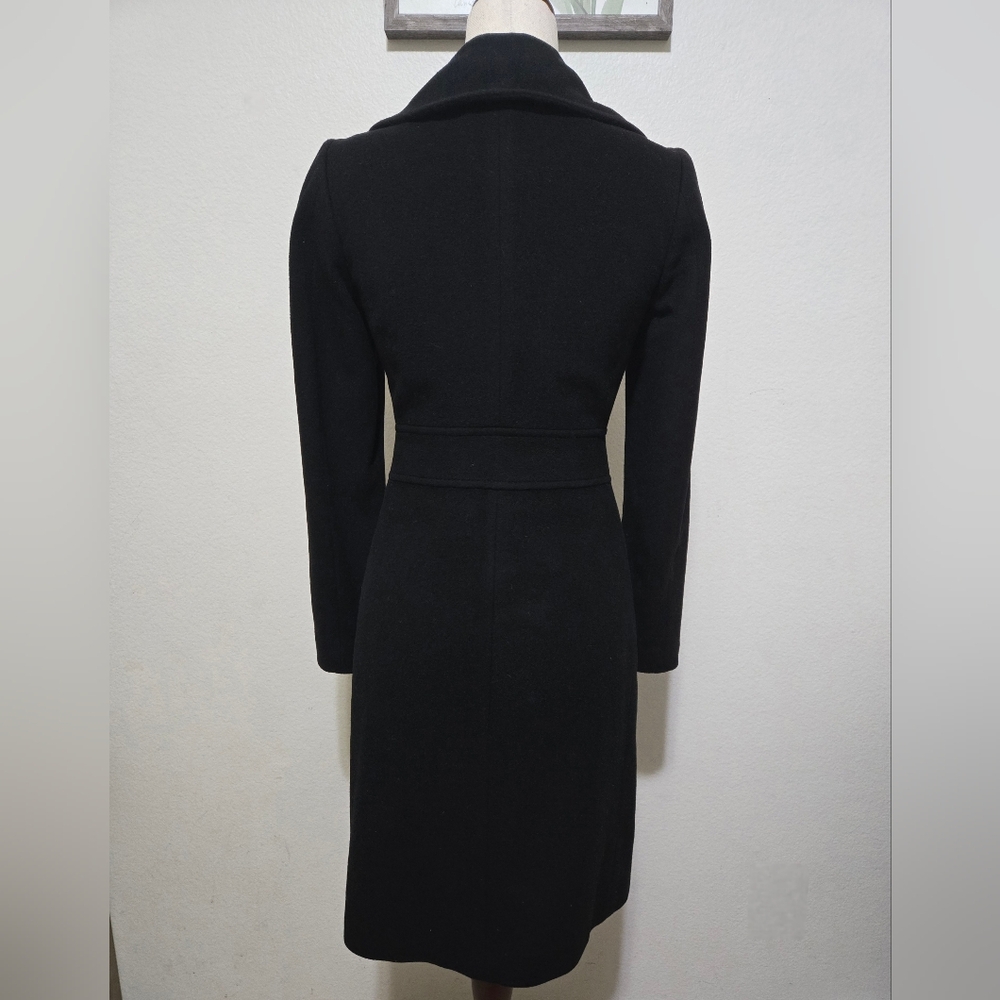 CLUB MONACO Classic Black Women's Trench Coat Wool Blend Size XS - Picture 5 of 16